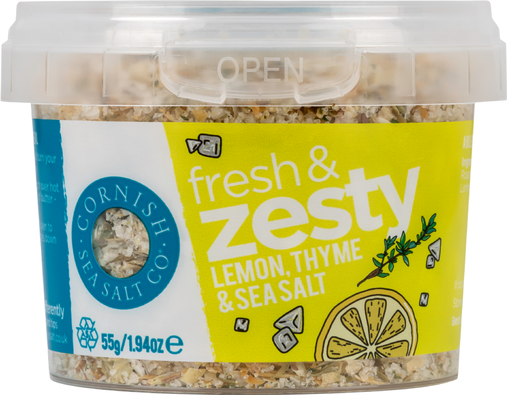CORNISH SEA SALT CO. Fresh & Zesty - Lemon, Thyme & Sea Salt 55g
