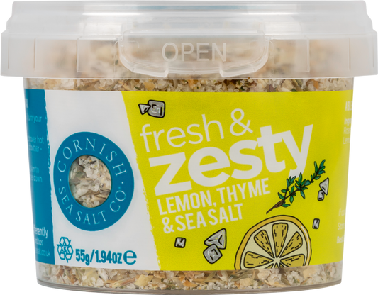 CORNISH SEA SALT CO. Fresh & Zesty - Lemon, Thyme & Sea Salt 55g