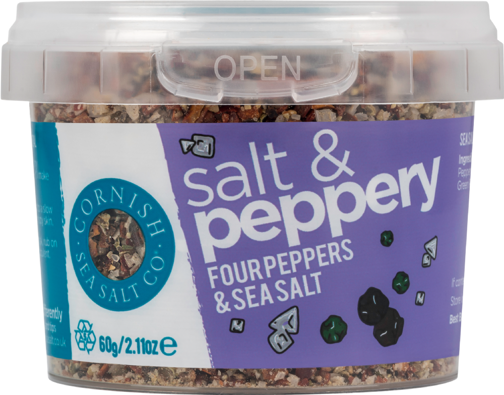CORNISH SEA SALT CO. Salt & Peppery - Four Peppers & Sea Salt 60g