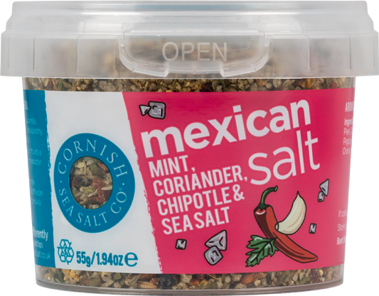 CORNISH SEA SALT CO. Mexican - Mint, Coriander, Chipotle & Sea Salt 55g