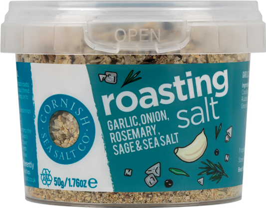 CORNISH SEA SALT CO. Roasting Salt - Garlic, Onion, Rosemary, Sage & Sea Salt 50g