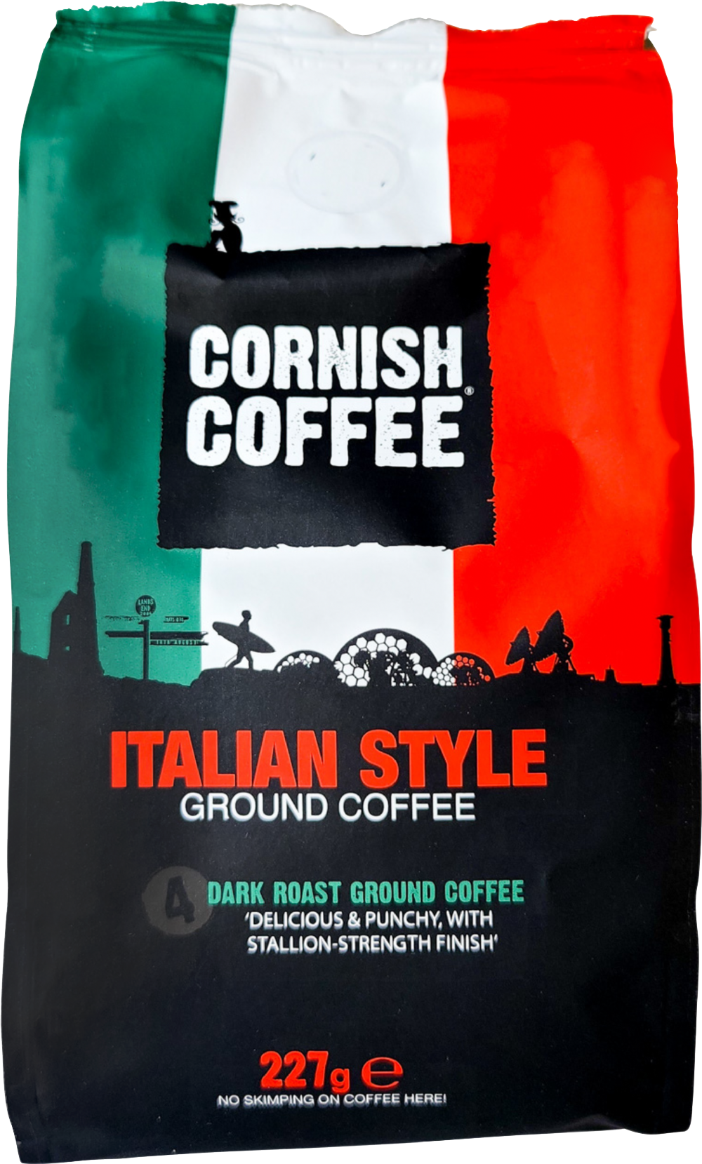 CORNISH TEA & COFFEE CO. Cornish Coffee - Italian Style Ground Coffee 227g