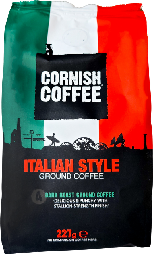 CORNISH TEA & COFFEE CO. Cornish Coffee - Italian Style Ground Coffee 227g