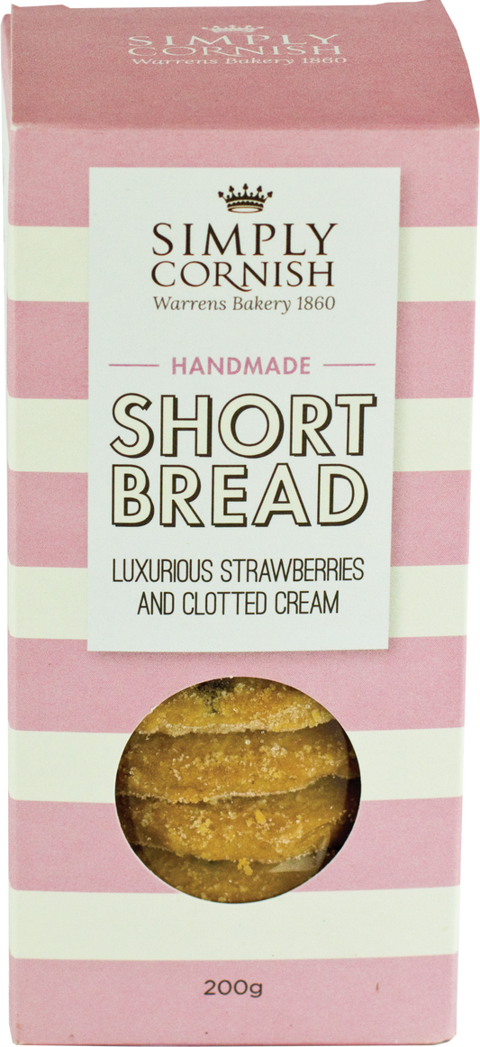 SIMPLY CORNISH Strawberries & Clotted Cream Shortbread 200g
